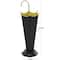 Black Metal Abstract Umbrella Stand with Gold Handle 10" x 9" x 27"